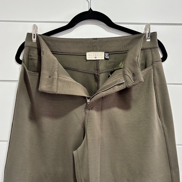 Retrod NWOT green mid-rise super soft casual trousers size M - Picture 4 of 15